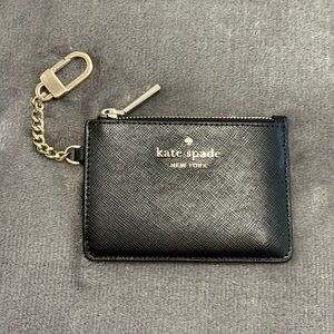 Kate Spade Black Wallet Pouch with Gold Chain KN771